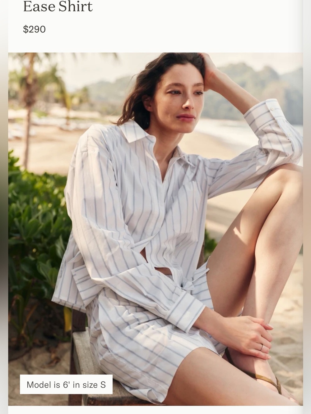 Jenni Kayne ease shirt and daybreak short set S